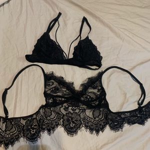 Black bralettes